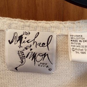 Vintage Michel Simon New York dog embellished  cardigan